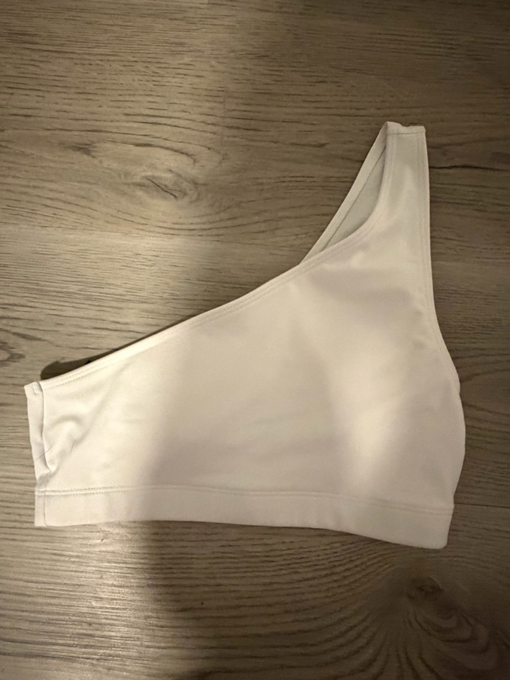 Pink workout One-Shoulder White Sports Bra